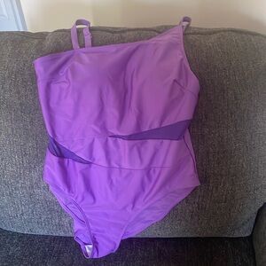 2XL purple bathing suit
